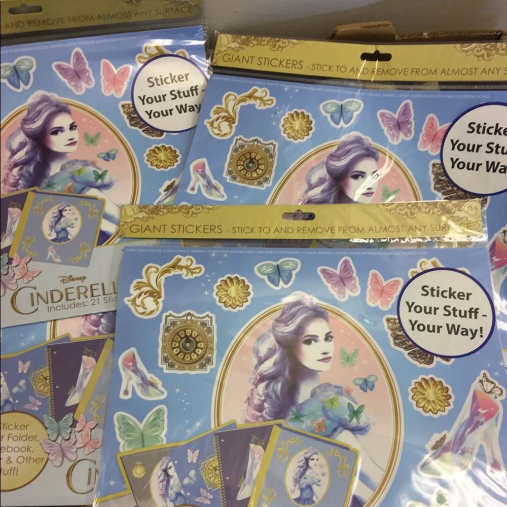 Disney Cinderella Reusable Stickers/Decals Set 3